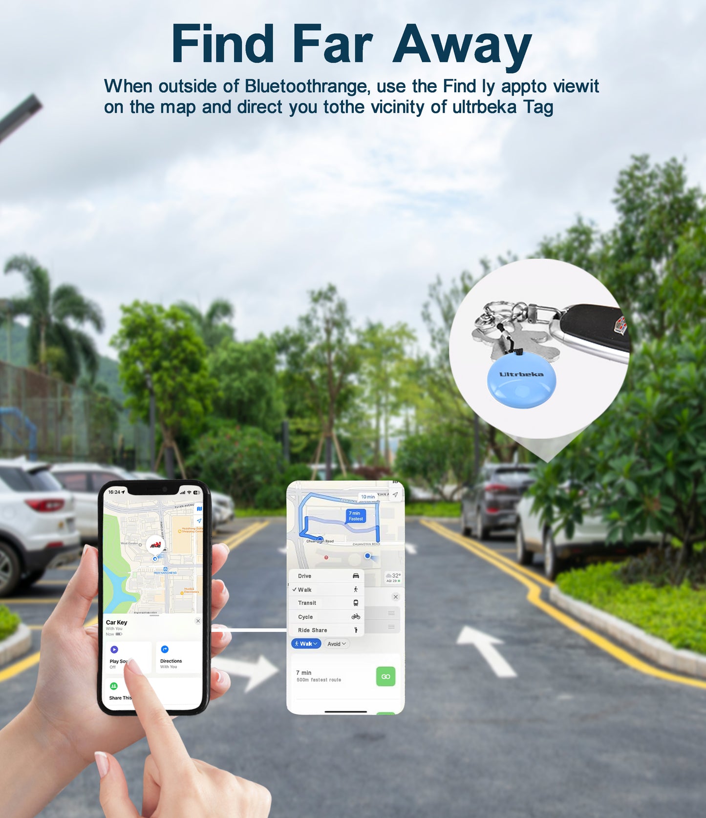 Ultrbeka AirTags 6 Pack Work for Apple Find My (iOS Only)