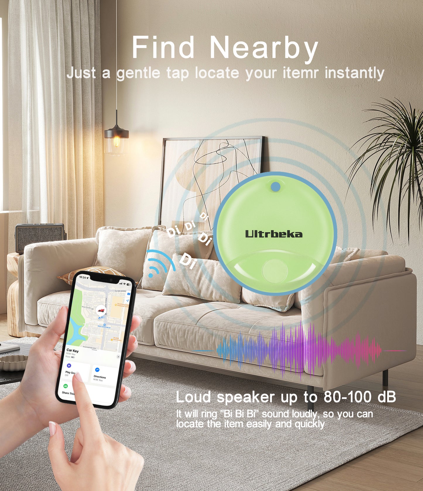 Ultrbeka 6 Packs Tracker Work for Apple Find My (iOS Only)