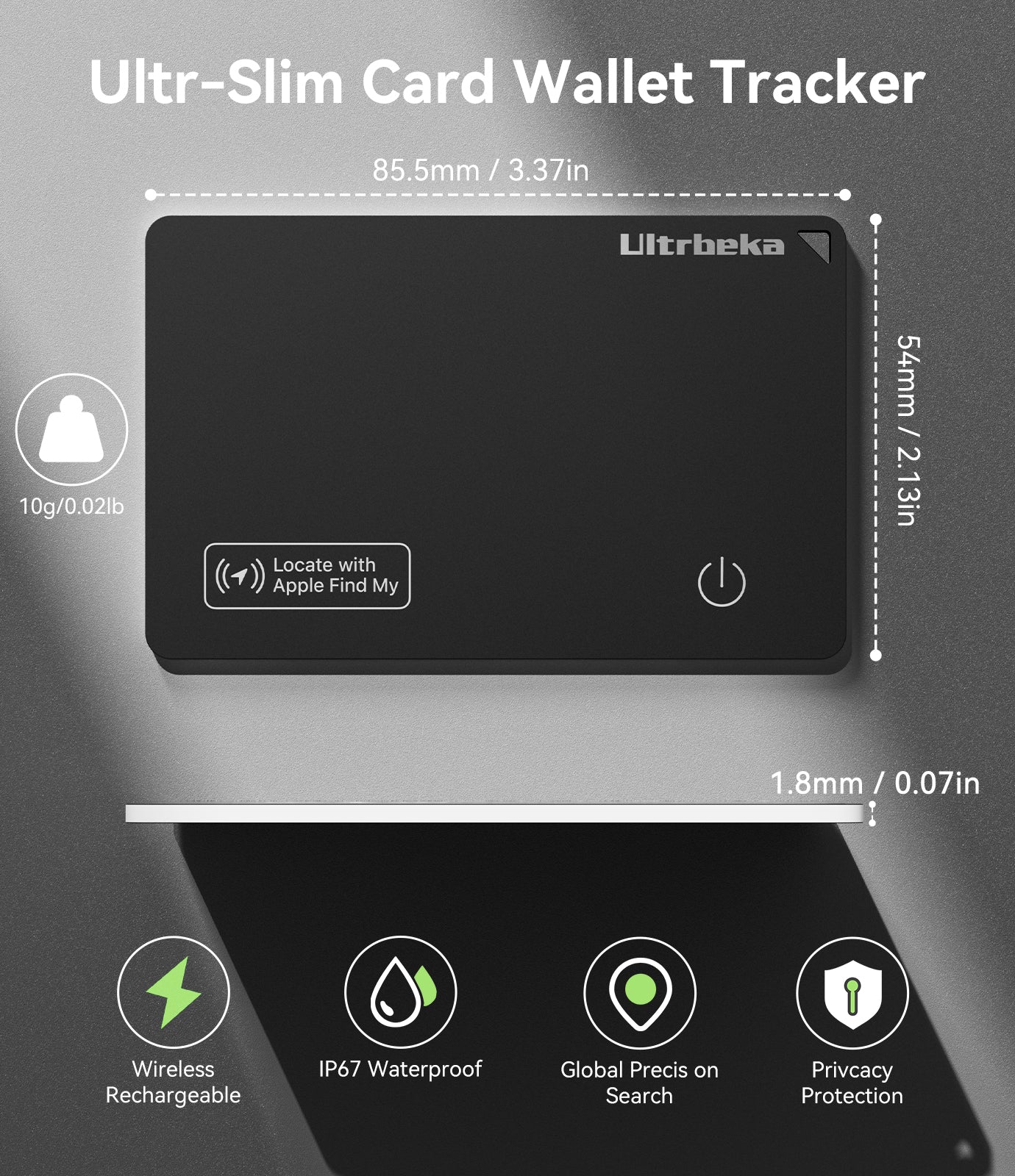 Thinnest Tracker Air Tag Wallet Tracker Card Ultra-Thin 0.07inch