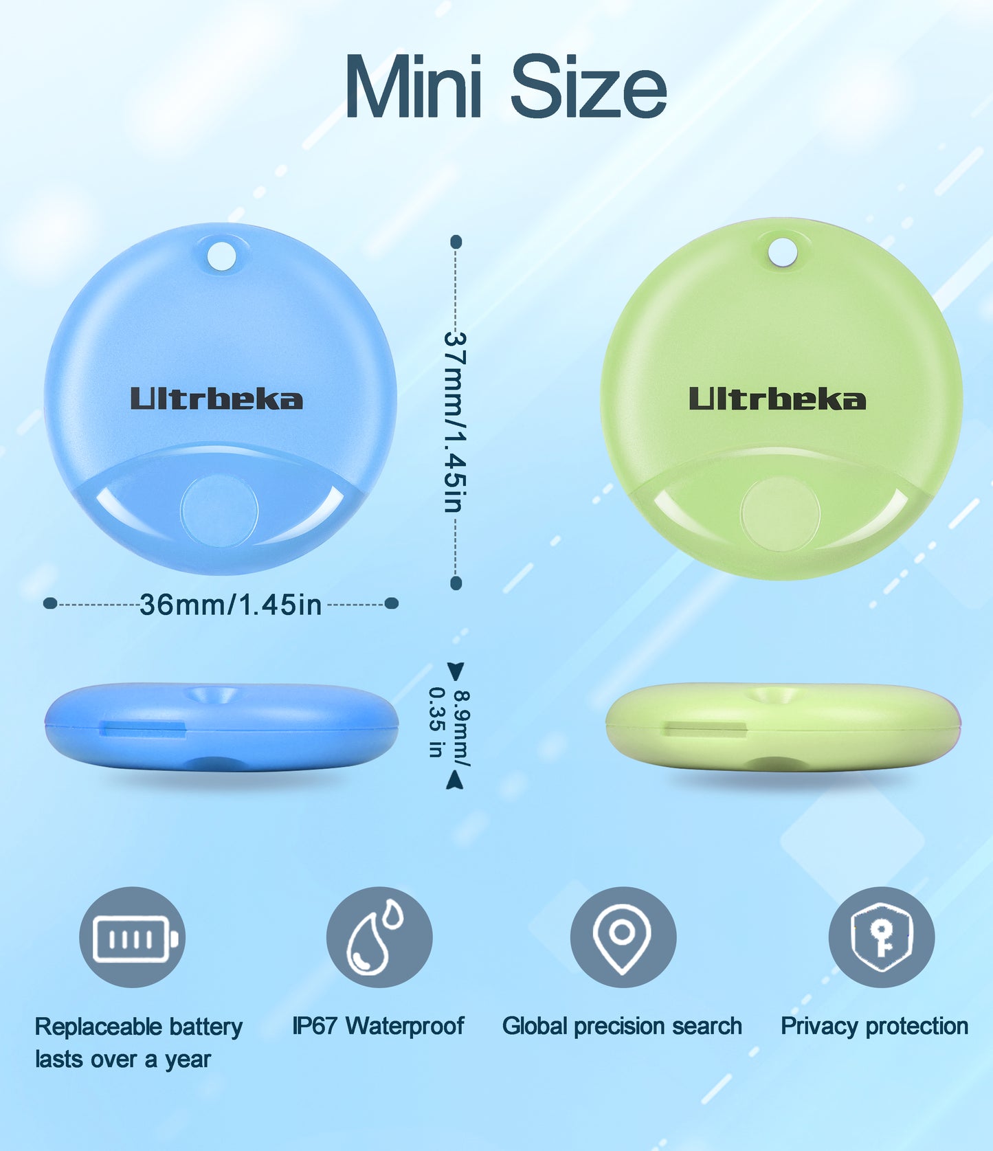 Ultrbeka AirTags 6 Pack Work for Apple Find My (iOS Only)