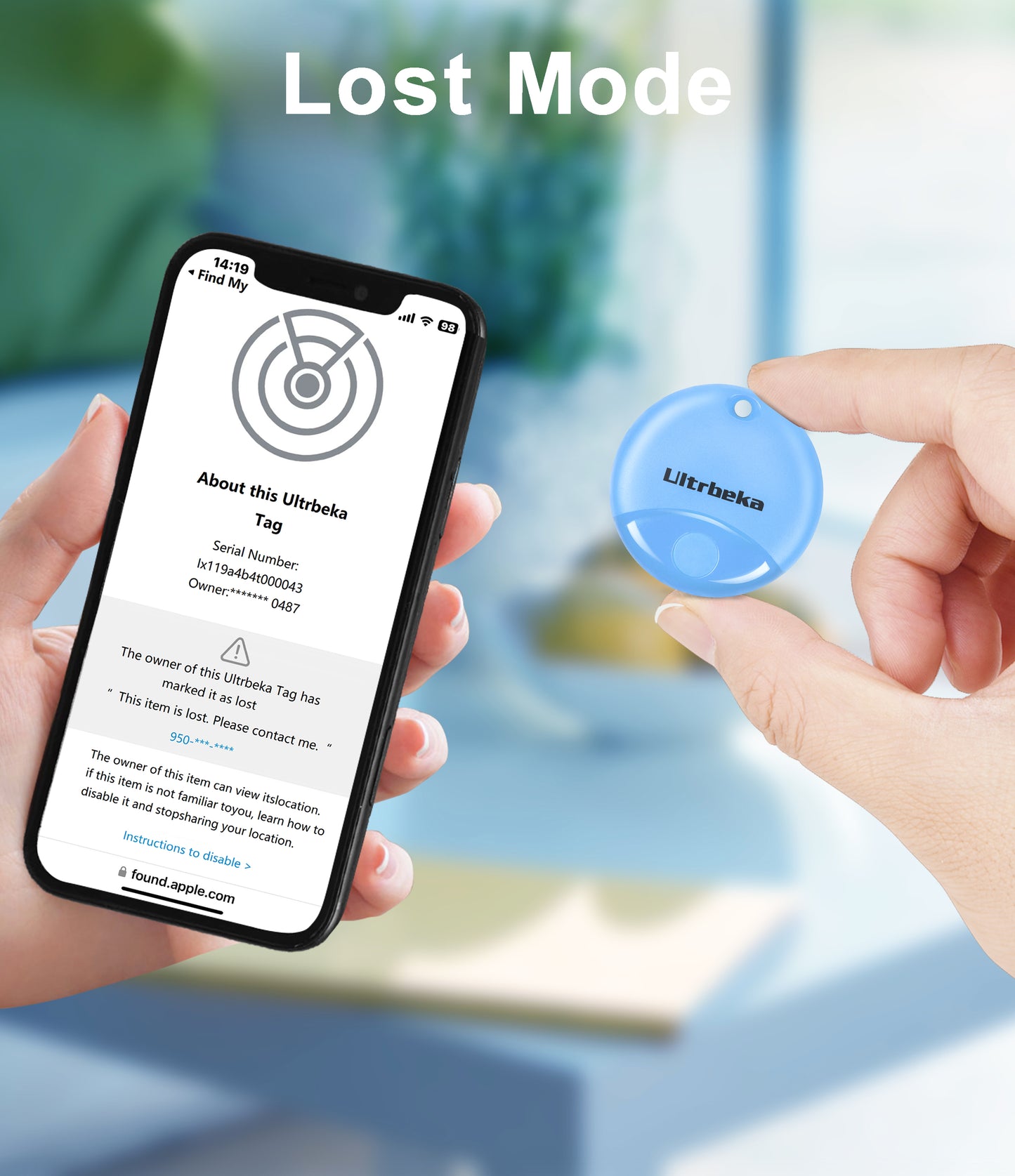 Ultrbeka AirTags 6 Pack Work for Apple Find My (iOS Only)