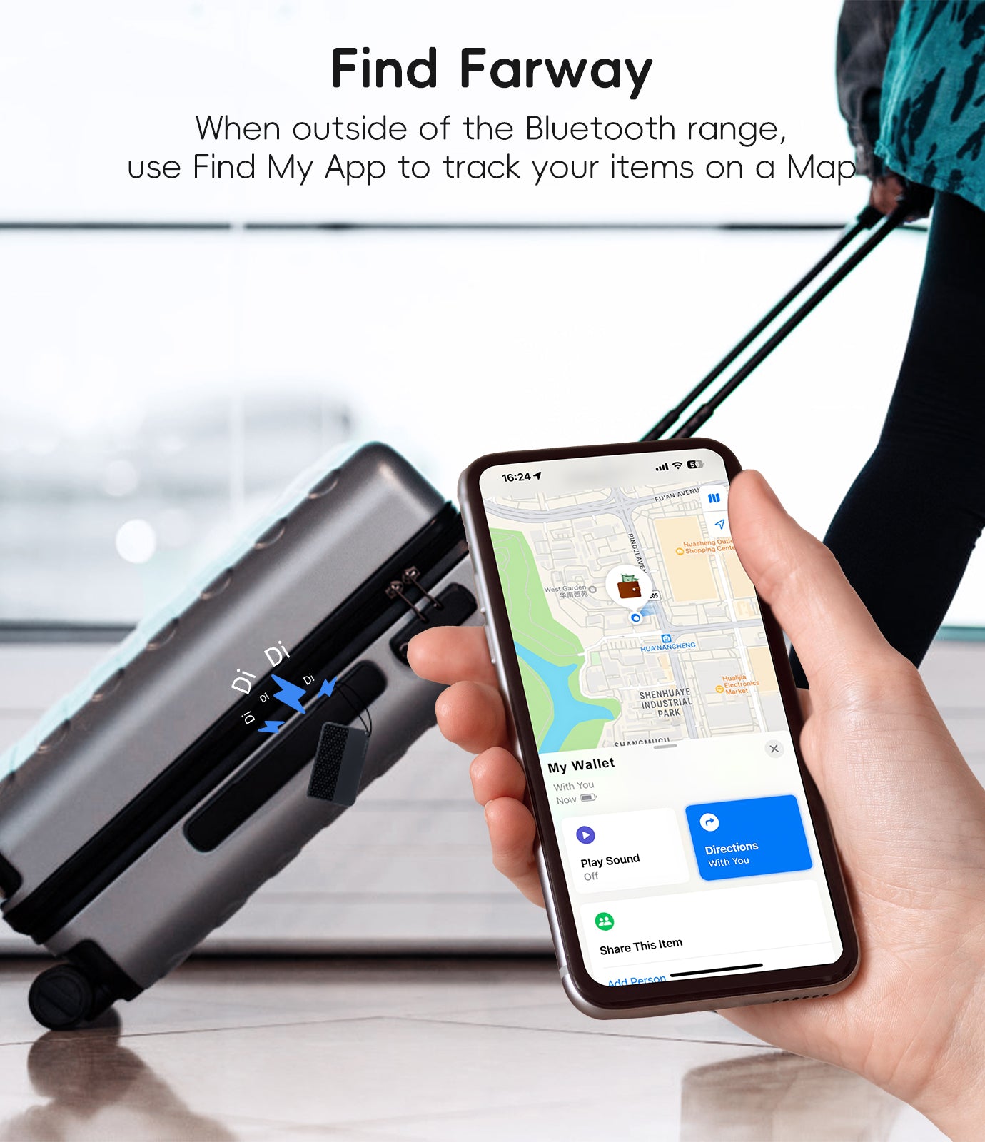 Ultrbeka AirTags Wallet Tracker Card (iOS Only)